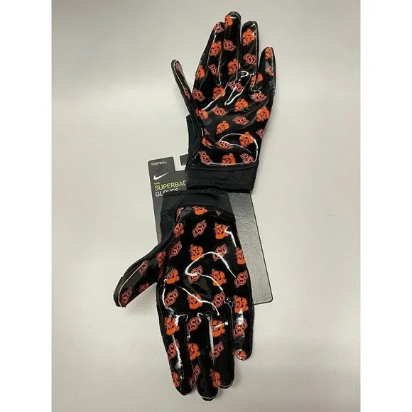 Nike Superbad Oklahoma State Cowboys Player Issued Football Gloves